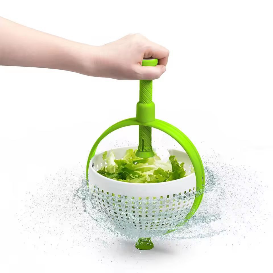 Large-Capacity 3-Quart Collapsible Salad Spinner & Colander