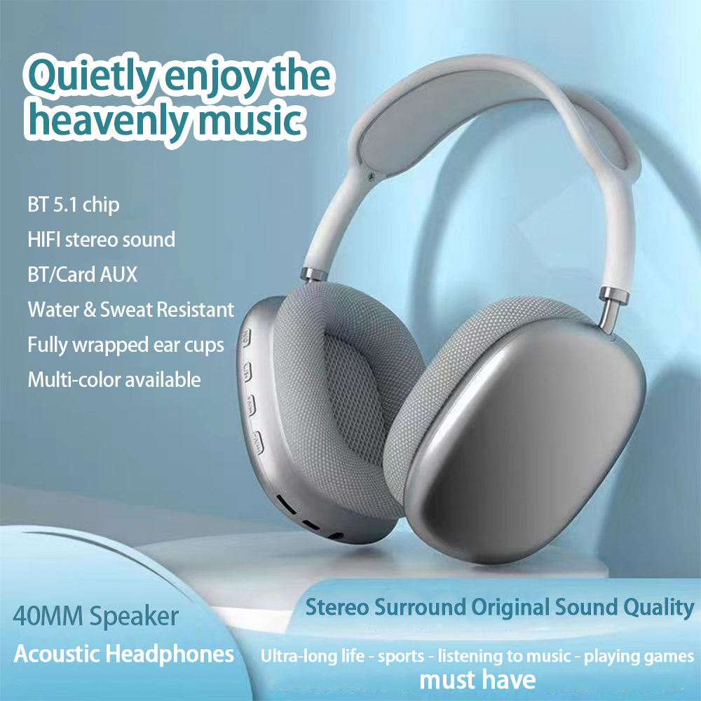 P9 Wireless Bluetooth Headset, Gaming Wireless Headphones, Noise Cancelling Bluetooth Earphones with Mic