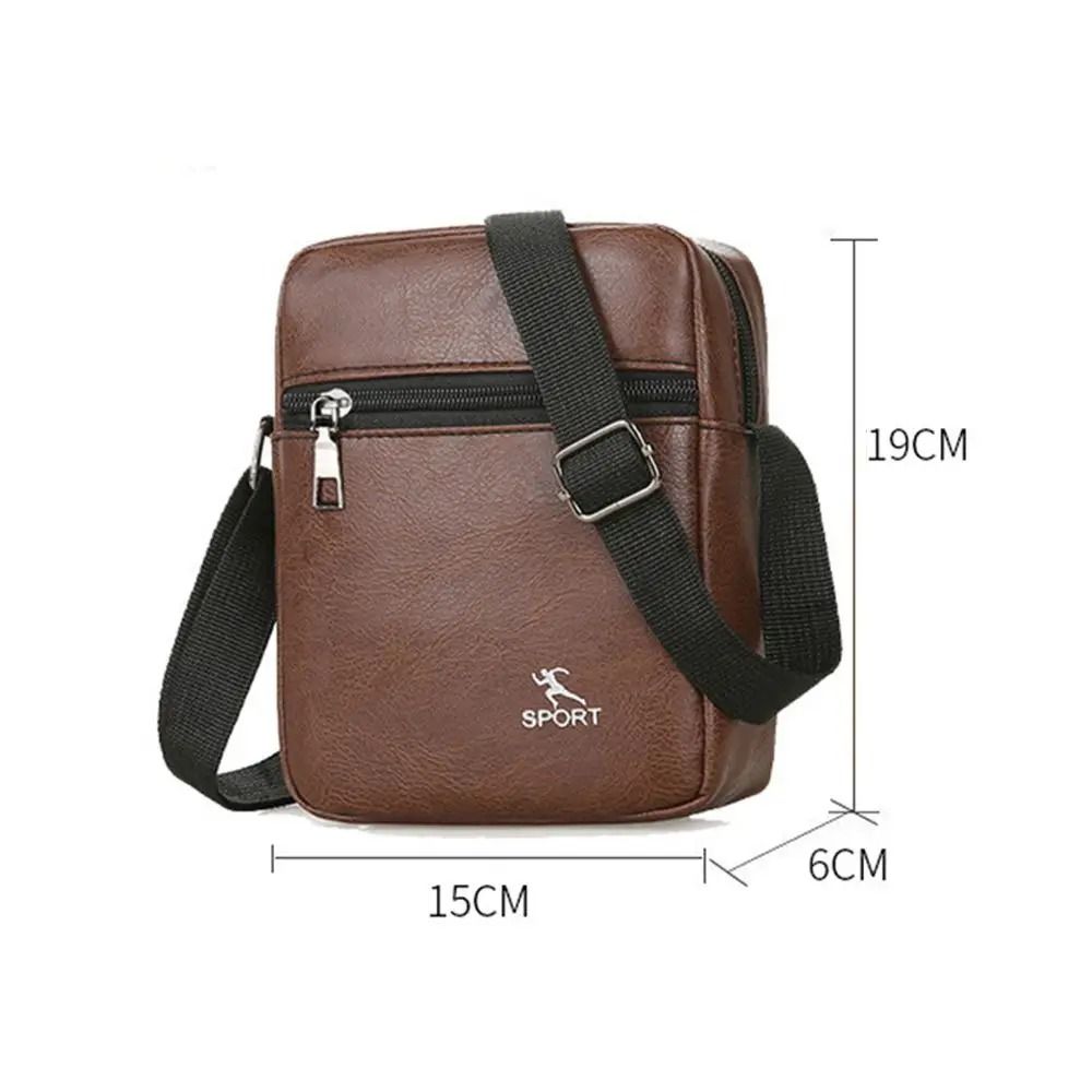 Vintage PU Leather Messenger Crossbody Bag