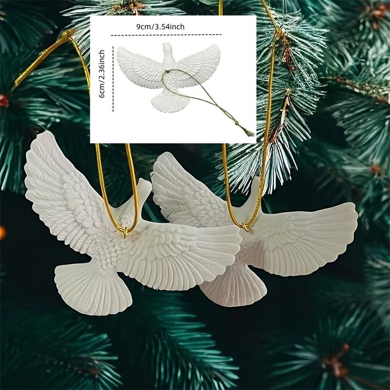 Peace Dove Ornament Set – High-Definition Avian Architectural Sculpture