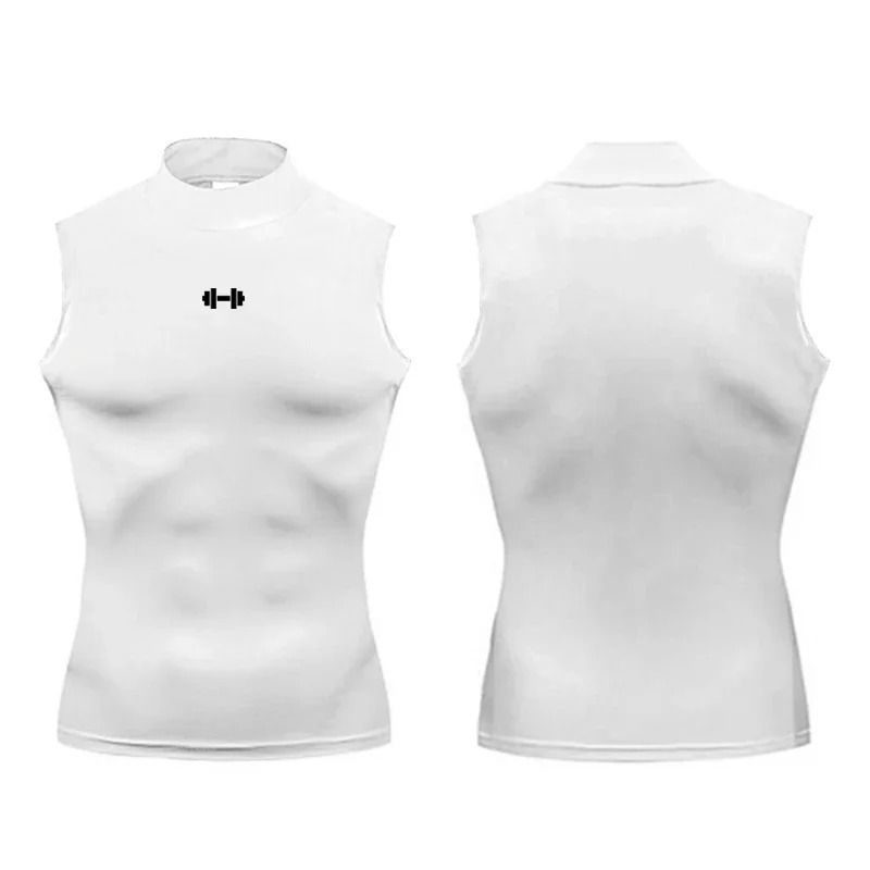 Compression Shirt Men Summer Sportswear Running Vest Elastic Quick Dry Sleeveless Tank Top