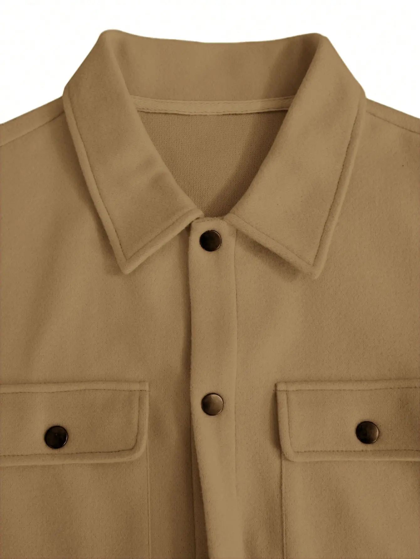 Mens Turtleneck Wool Jacket Casual Business Winter Coat