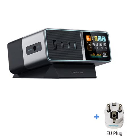 CUKTECH 30 Ultra 300W GaN Desktop Charging Station with Smart IPS Display