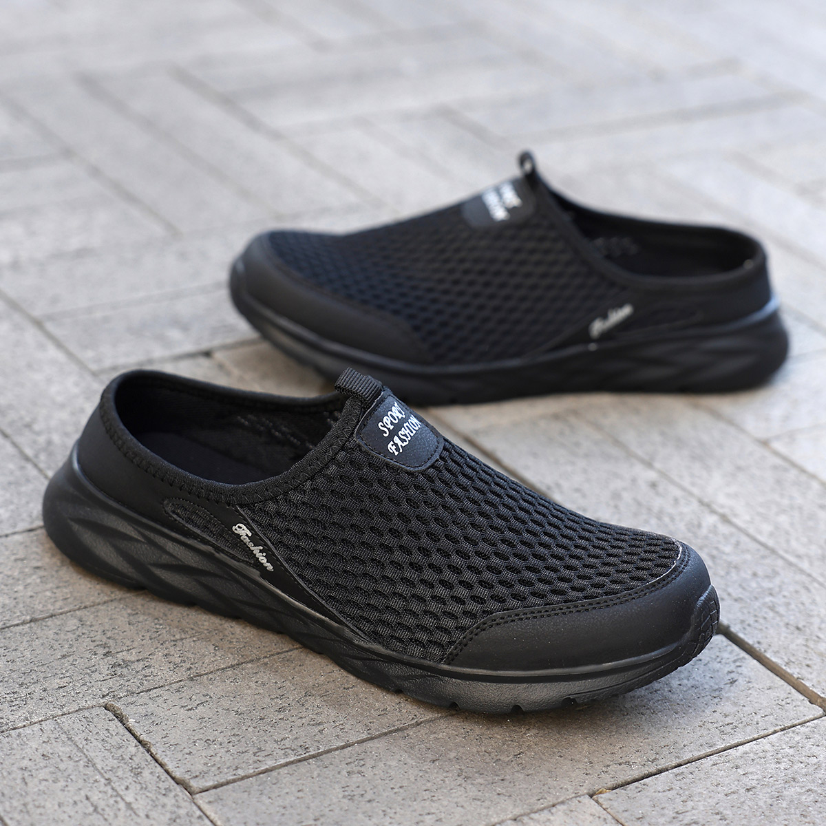 Lightweight Summer Sport Casual Shoes For Men, Breathable Slip On Loafers, Barefoot Sneakers, Soft Sole Outdoor Slippers