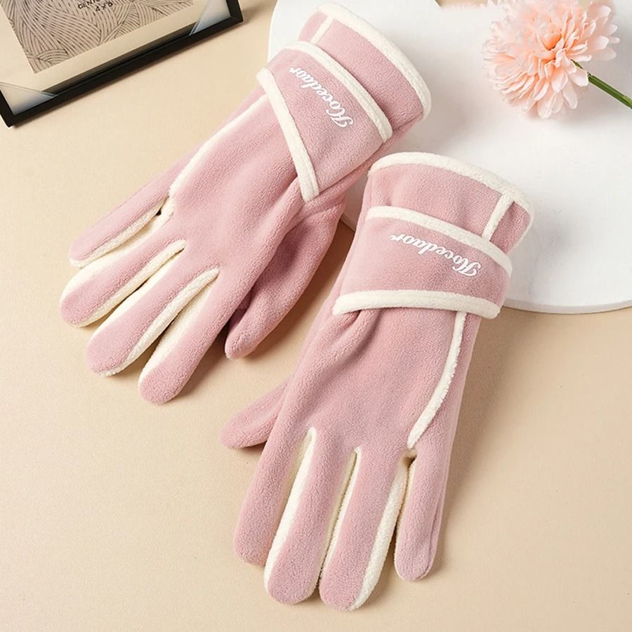 Thermal Velvet Insulated Windproof Riding Gloves