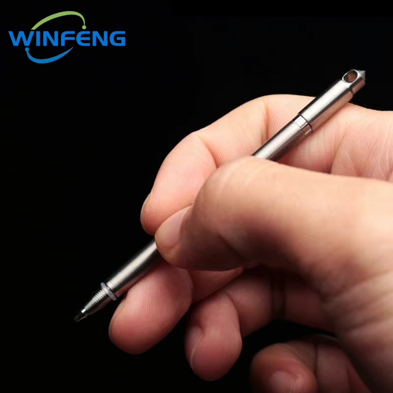 Titanium Everyday Carry Tactical Pen Self Defense Ballpoint with Emergency Glass Breaker