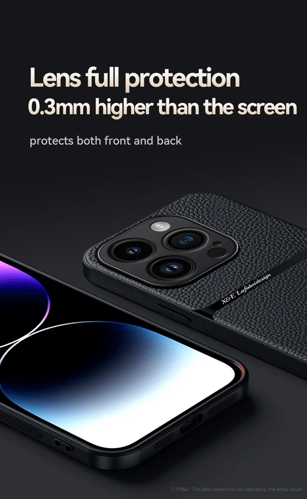 Magnetic Leather Car Mount Case for iPhone Soft Back Protective Cover