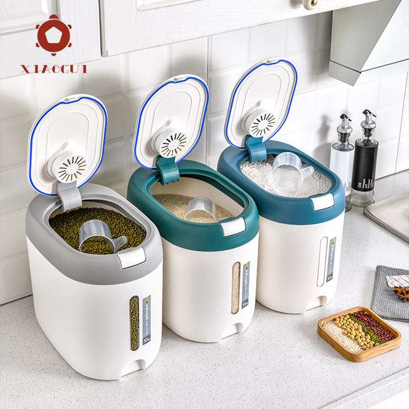 Cereal Jar Rice Dispenser, Kitchen Organizer and Storage Container Box for Home