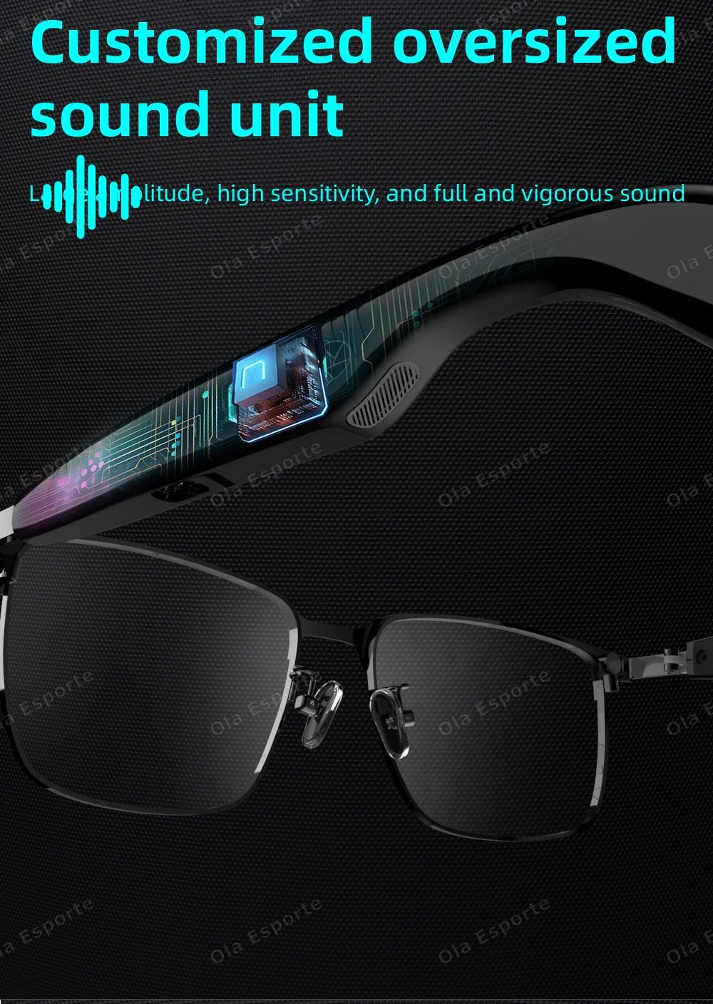 2 in 1 Magnetic Smart Glasses Bluetooth Audio UV Protection Sunglasses