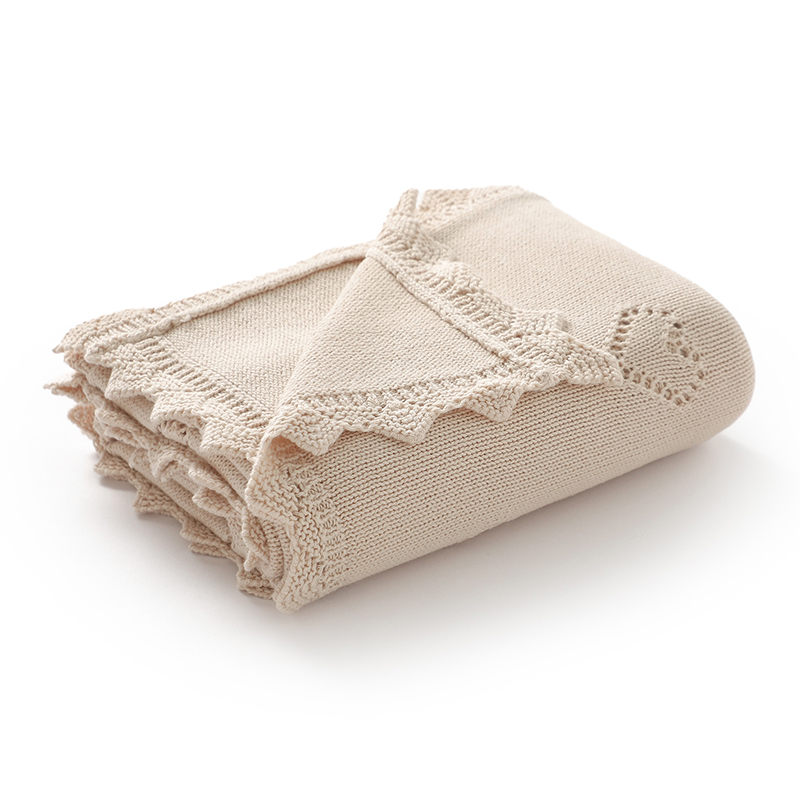 Ultra-Soft Cotton Baby Blankets Knitted, Newborn Infant Comforter Stroller Bedding for Boys and Girls, Swaddle Wrap