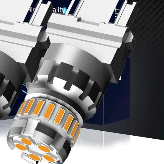 Error-Free Amber LED Turn Signal Parking Light Bulbs, ED Style, Durable Automotive Lighting