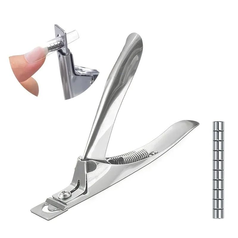 Adjustable Stainless Steel Acrylic Nail Clippers with Magnetic Sizer Set