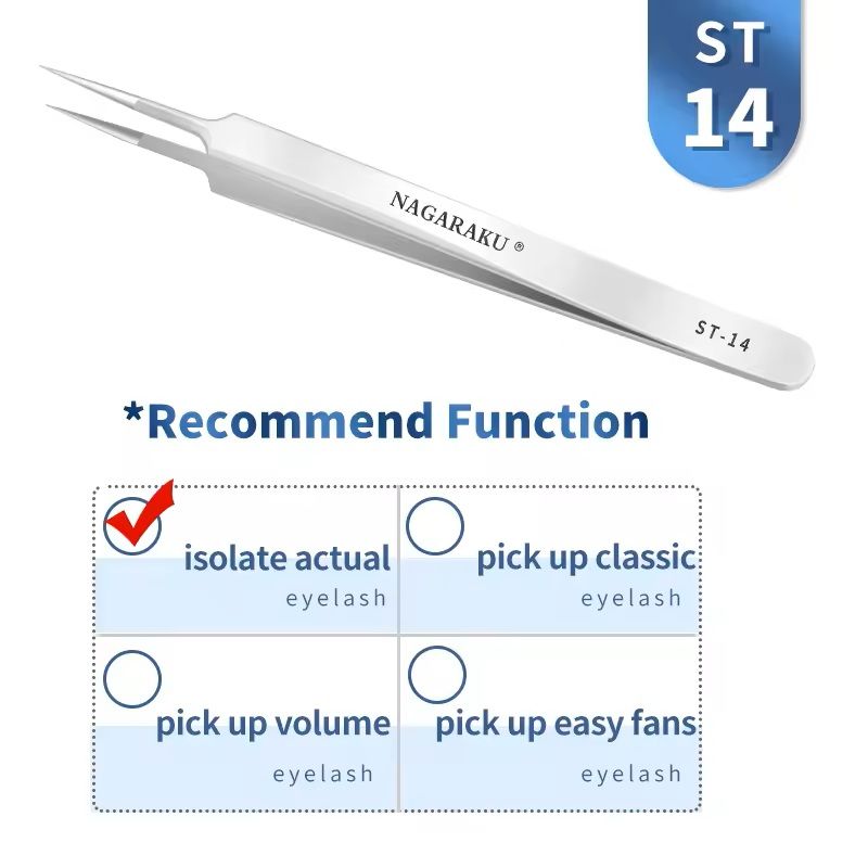 Womens Stainless Steel Eyelash Extension Tweezers