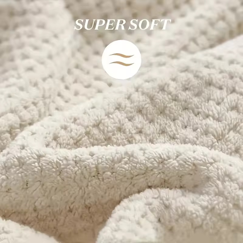 Large Hair Drying Towel, Solid Color Water Absorbent, Microfiber Wrap with Elastic Strap, Soft Quick Drying Towel Hair