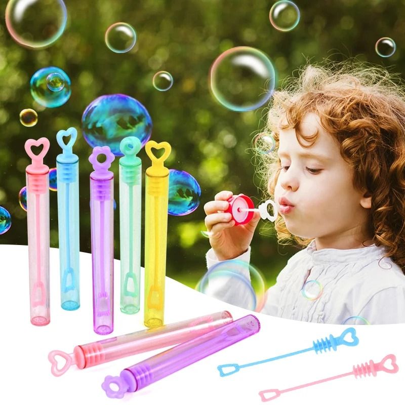 10-Piece Heart Wand Bubble Soap Tubes