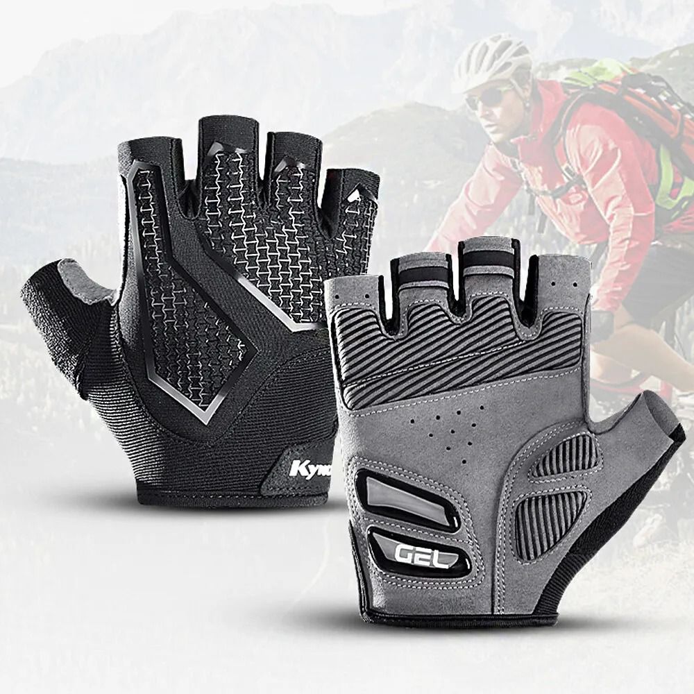 Cycling Anti-Slip Half Finger Gloves with Gel Pad Shock-Absorbing Road Riding Gear for Men and Women
