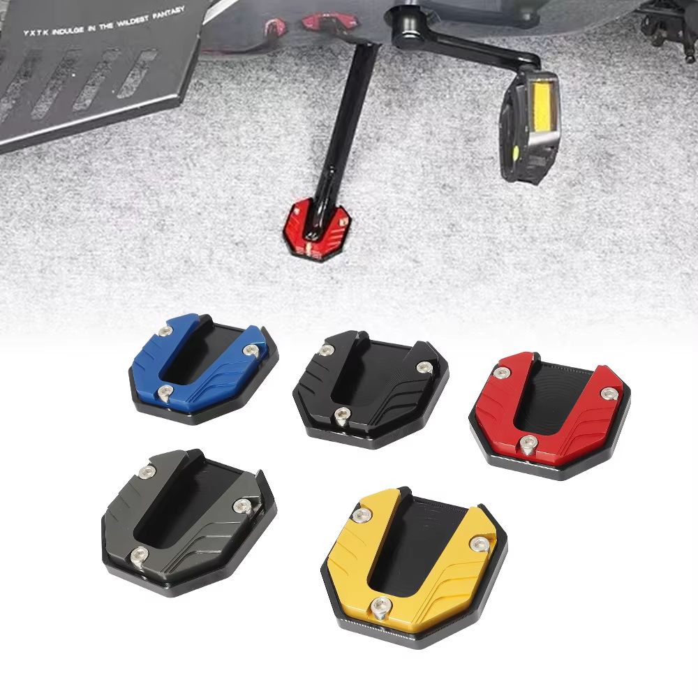 Motorcycle Kickstand Extender Pad Side Stand Foot Extension Plate Support for Bikes
