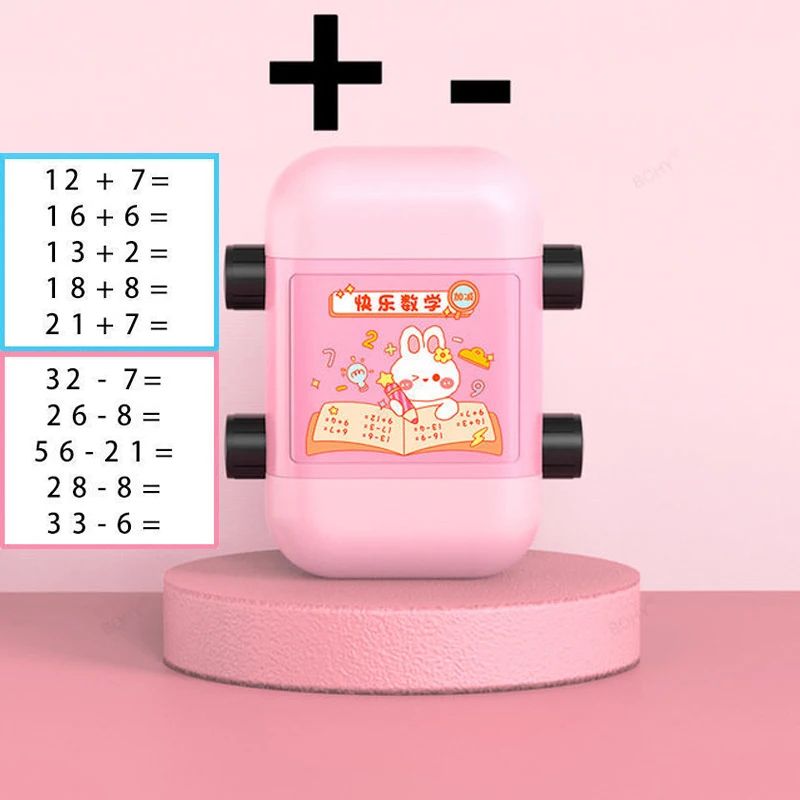 2-in-1 Math Roller Stamp Within 100 – Refillable Fill-in-the-Blank Practice Tool