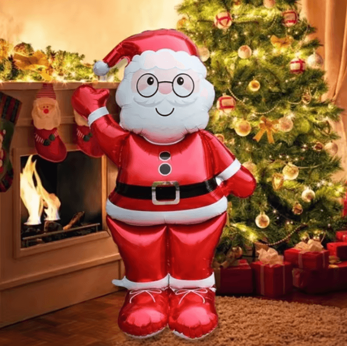 Standing Foil Balloon – Christmas Balloon for Festive Xmas Party Decor & Holiday Home Decorations