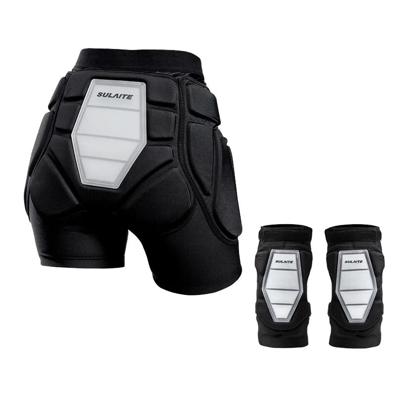 3D Protective Padded Shorts With EVA Silicone Hip And Knee Pads For Cycling Snowboarding Skating Impact Protection