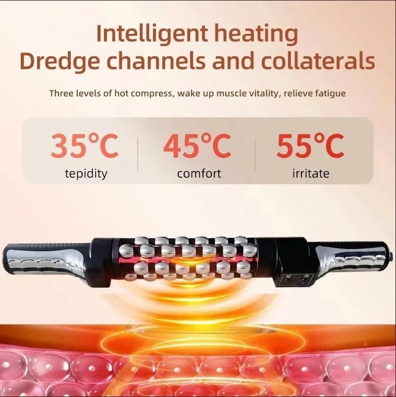 Electric Heating Massage Roller 360 Rotating Red Light Therapy