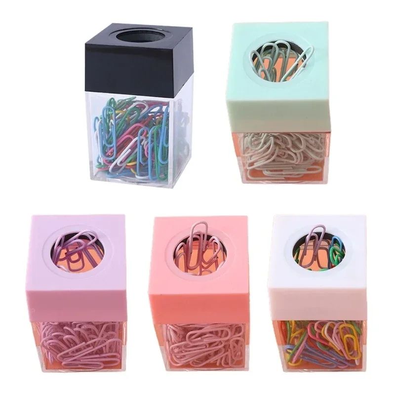 Magnetic Paper Clip Holder Desk Organizer