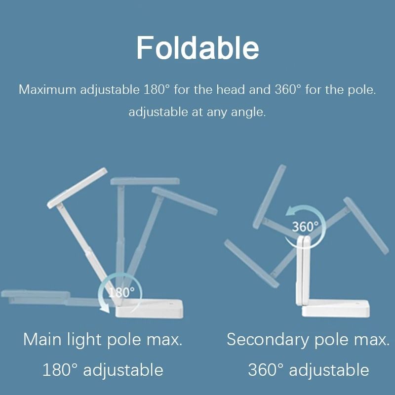 Folding LED Rechargeable Desk Lamp