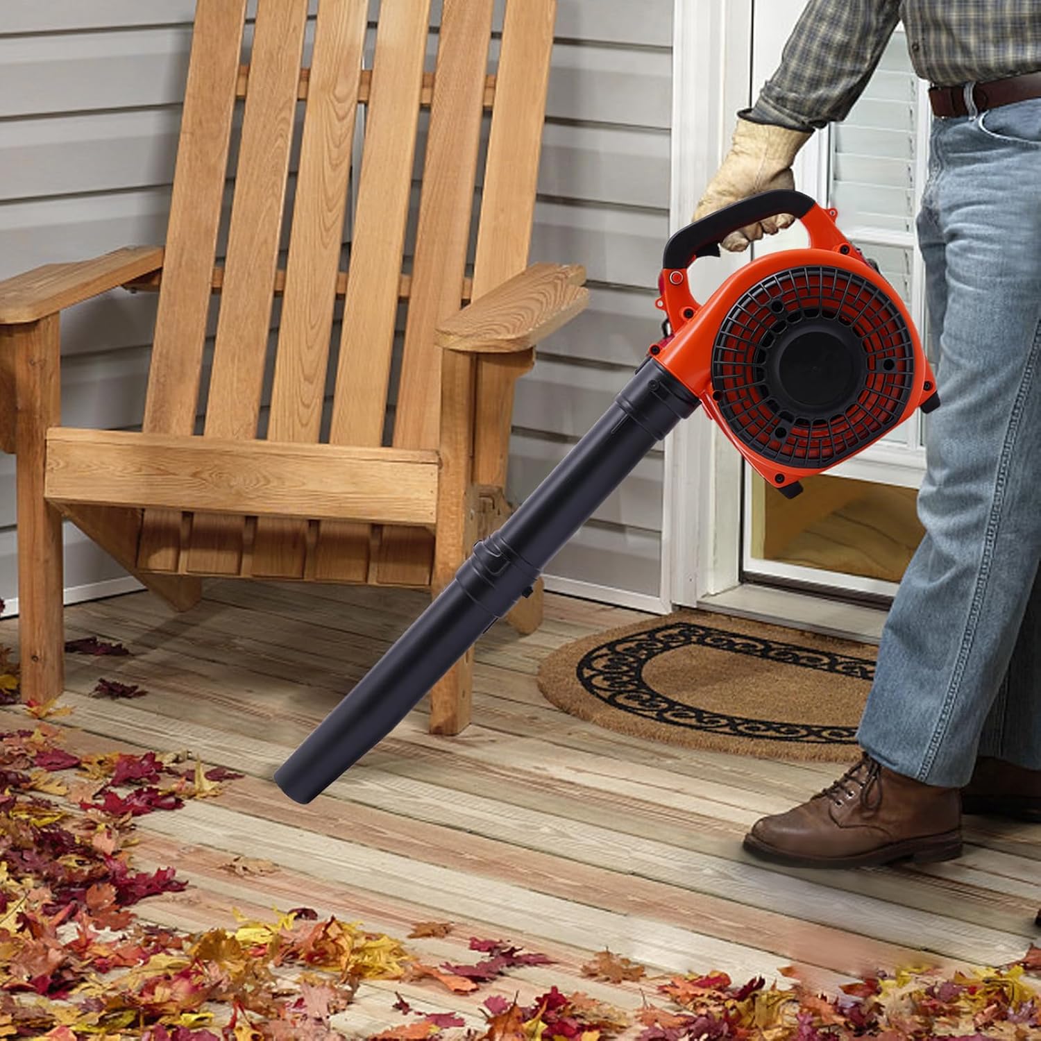25.4CC 2-Stroke Handheld Gas Leaf Blower – High-Power Lawn & Yard Cleaning Tool