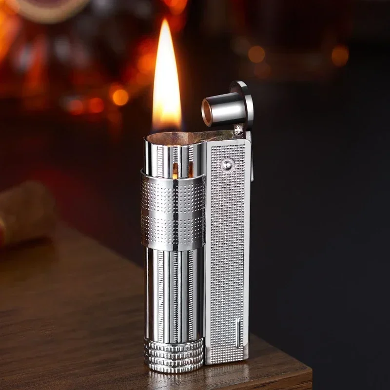 Classic Retro Metal Windproof Flint Lighter for Men