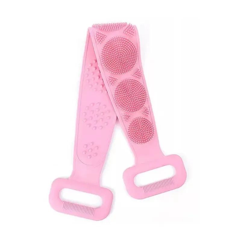 Extended Skin Clean Brushes, Body Sponge Silicone Back Brushes, Rubbing Back Peeling Massage Shower Belt