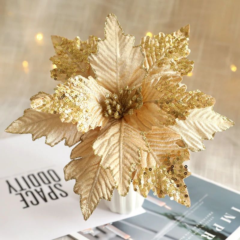 Artificial Dried Flower Stem for Christmas Tree Decor – Rustic Wedding & Holiday Floral Decoration