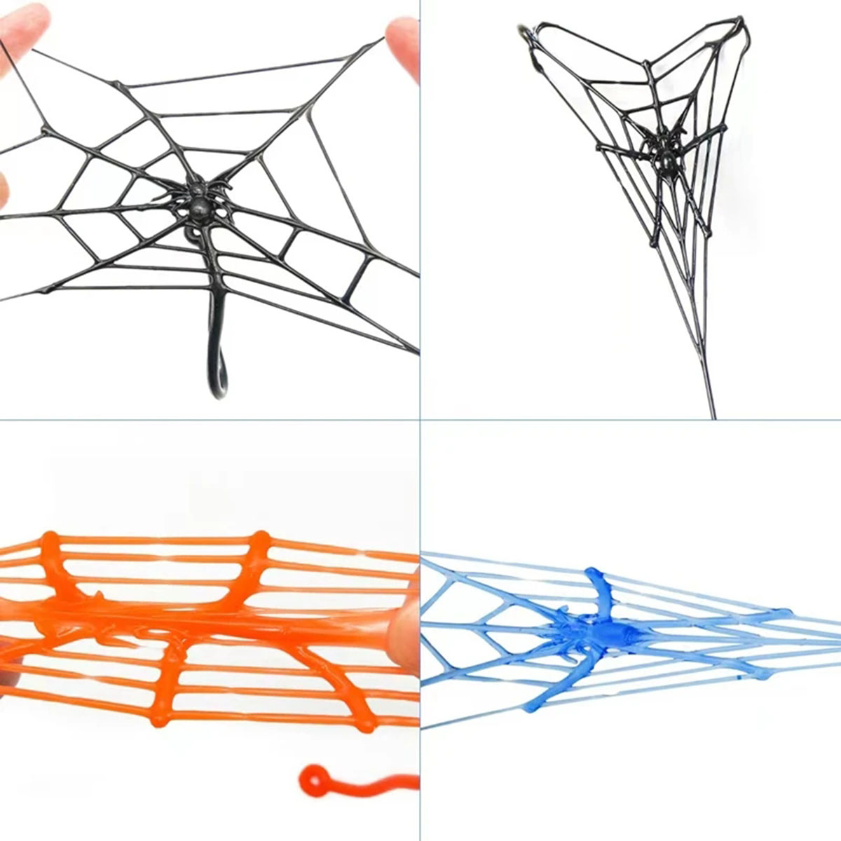 Mini Sticky Spider Web Toy Gift for Kids Birthday Party Pinata Filler Halloween Carnival Supplies