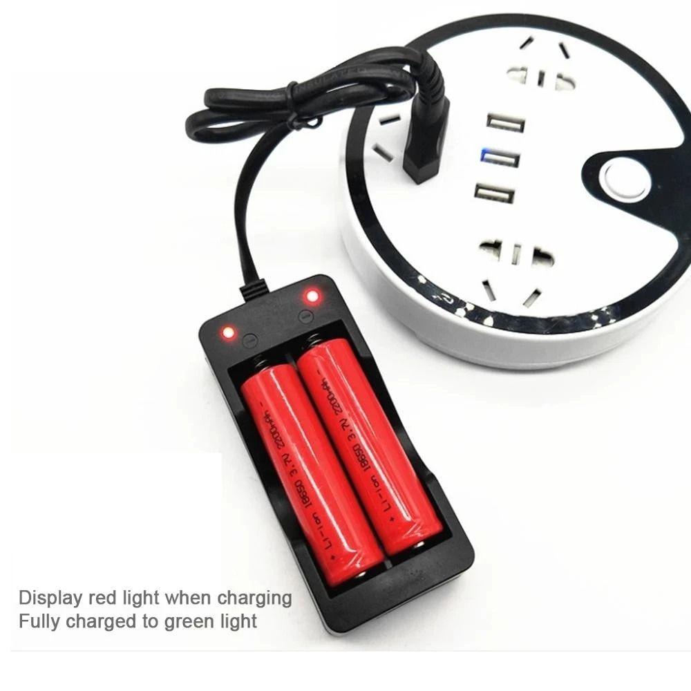 Dual Slot 18650 Battery Smart Fast Charger for 14500 16340 26650 Li-ion Rechargeable Batteries