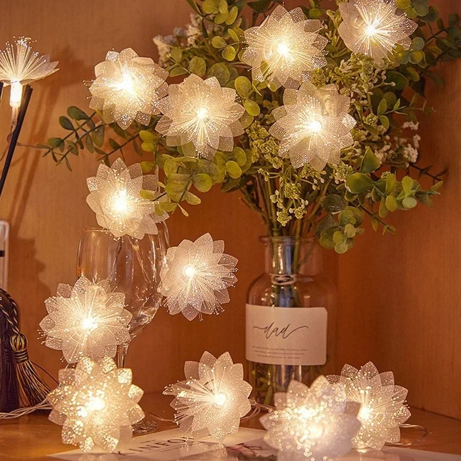 Battery Operated Fiber Optic Fairy Light Garland