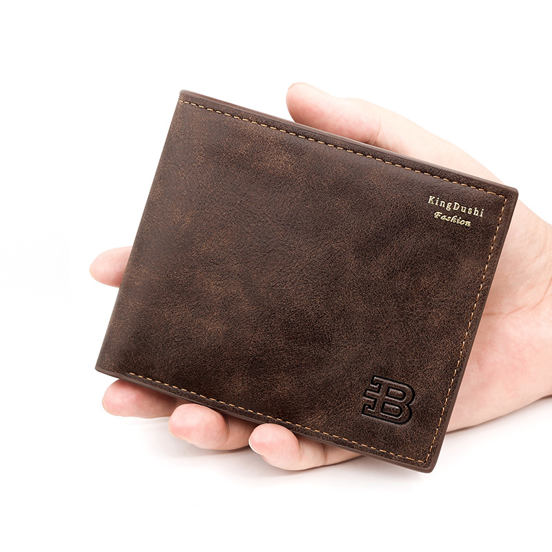 Slim Men's Wallet, Luxury Coin Pocket Zipper, Retro Frosted Card Holder, High Quality Male Purses