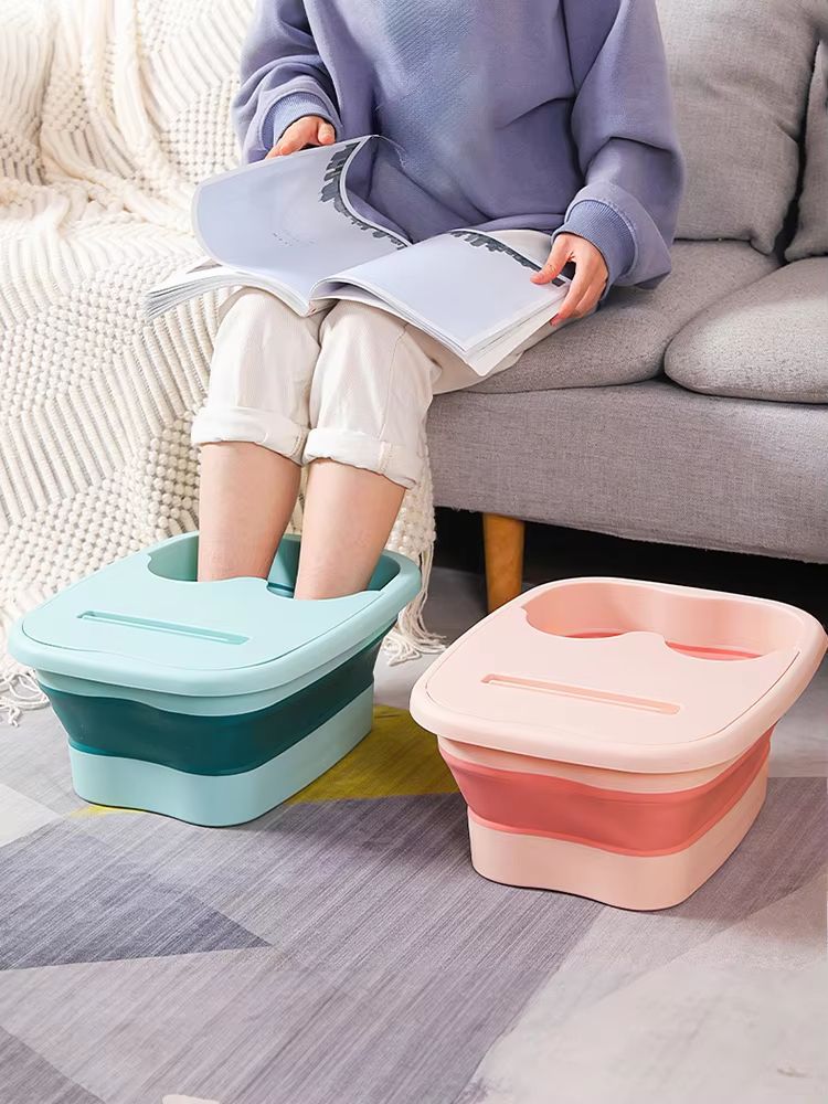 Foldable Foot Bath Bucket Portable Massage Soaking Basin Collapsible Spa Foot Tub