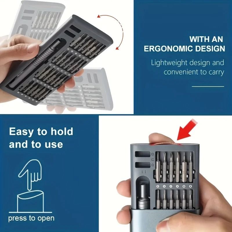 25-in-1 Precision Screwdriver Set – Magnetic Professional Repair Tool Kit – Universal Multi-Functional Manual Tools