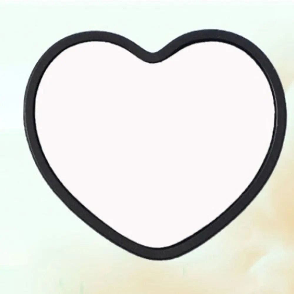 Charming Heart-Shaped Handheld Beauty Mirror