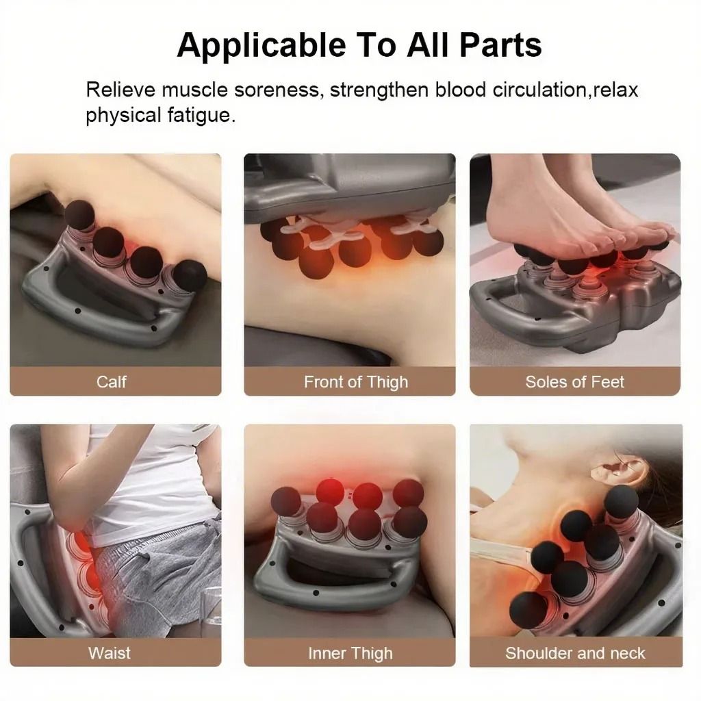 High Frequency Muscle Massager Gun With 20 Speeds And 6 Heads