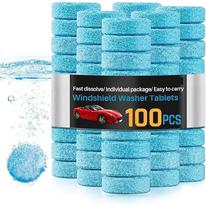 Effervescent Windshield Washer Fluid Tablets – Concentrated Car & Glass Cleaning Tablets