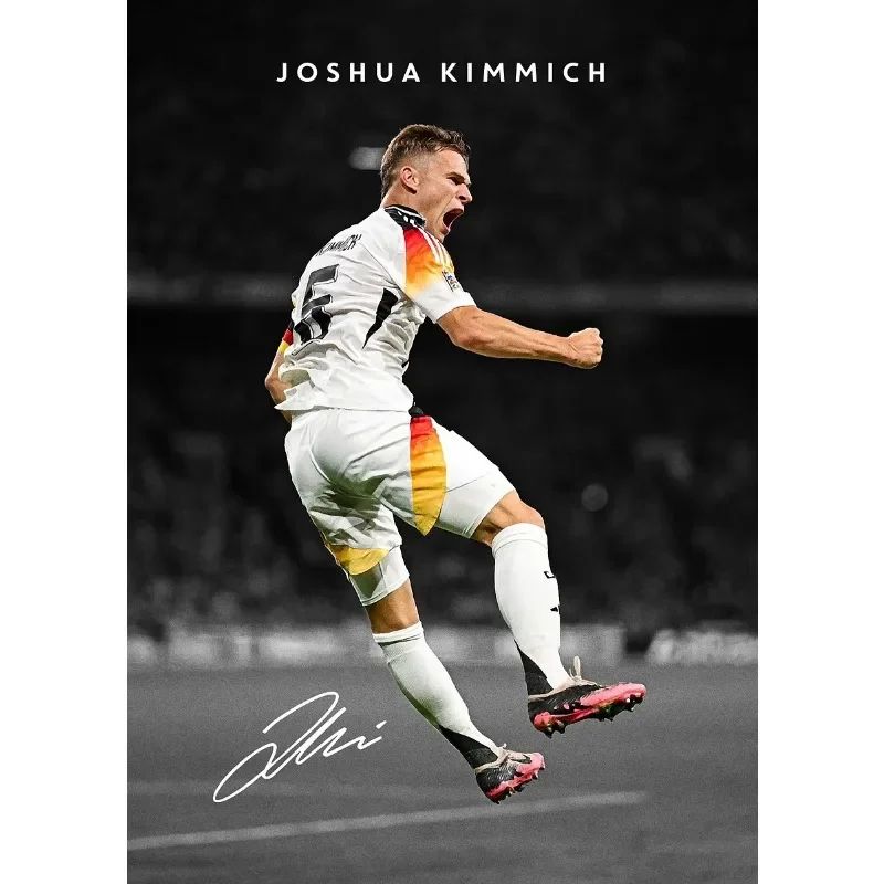 Modern Soccer Player Canvas Wall Art Football Poster Print