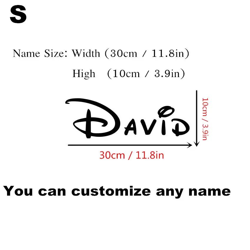 Personalized Kids Name Wall Sticker – Custom Nursery Vinyl Decal Room Decor