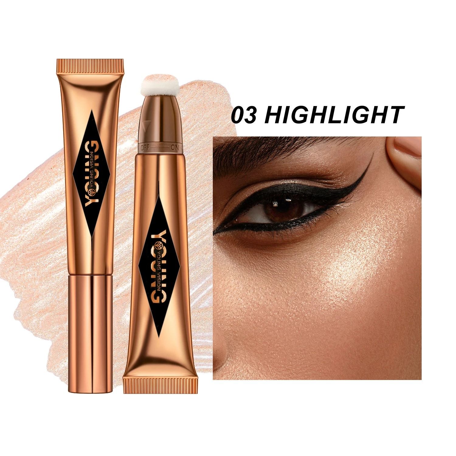 Young Vision Air Cushion Powder Blusher High Gloss Stick 6 Shades