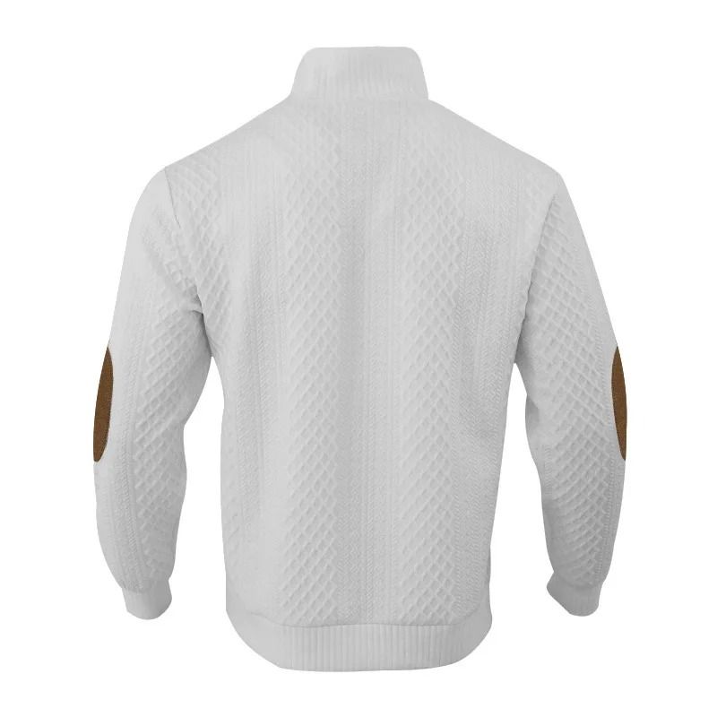 Men Stand Up Collar Thick Warm Cardigan Sweater Winter Casual Coat