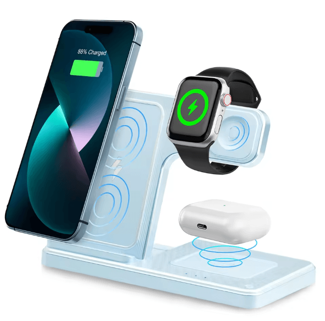 3 In 1 Wireless Charging Station Magnetic Fast Charging Foldable Charger