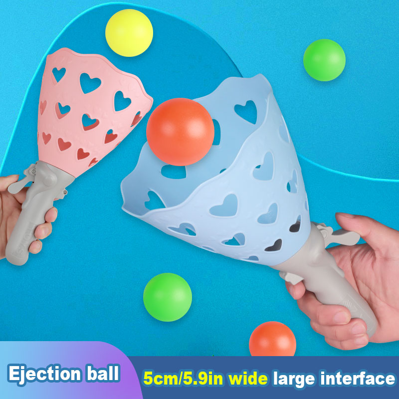 High Toss Catch Ball Game Set with Launch Baskets Outdoor Play Toy