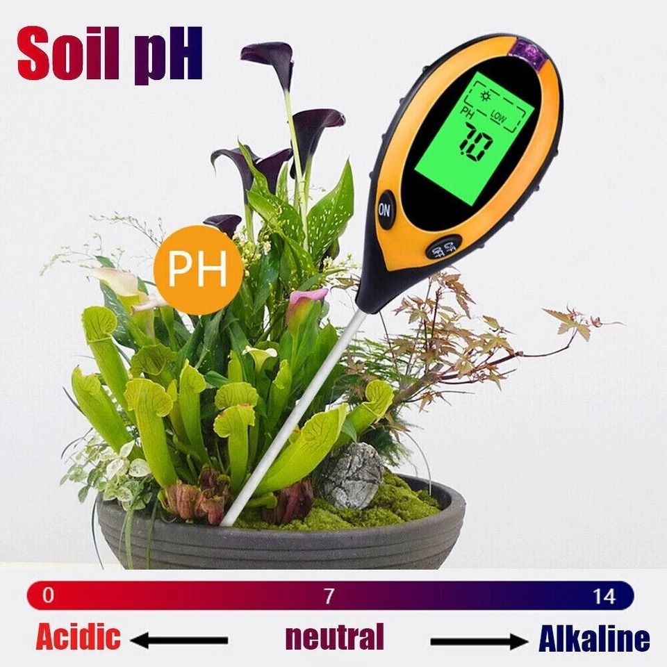 Digital Soil Tester for PH, Moisture, Temperature & Sunlight Accurate Plant Care Meter for Gardeners and Farmers