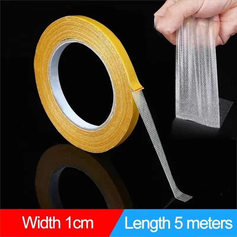 Extra Strong Transparent Double Sided Grid Fiber Adhesive Tape 16.4ft Roll