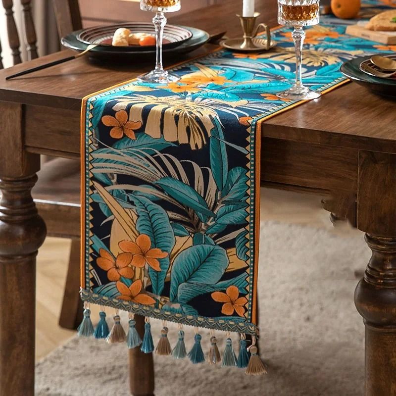 Lemon Table Runner Farmhouse Floral Decorative Kitchen Table Decor