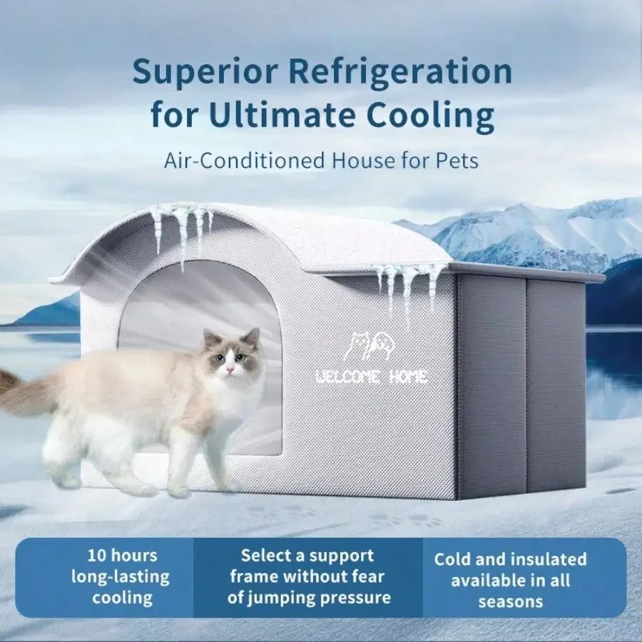 Summer Cooling Pet Ice House Bed For Cats And Dogs